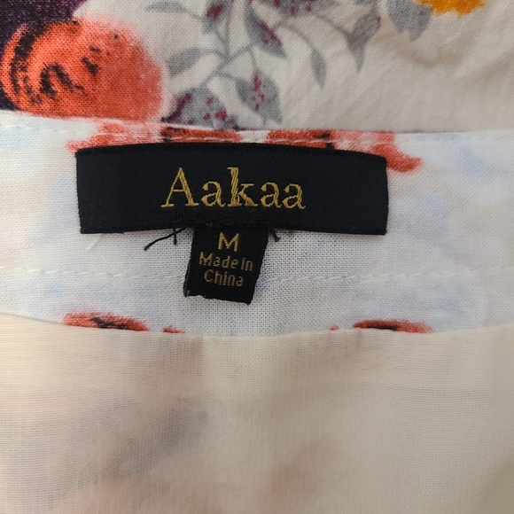 Aakaa Cream & Floral Medium Dress - Picture 7 of 7